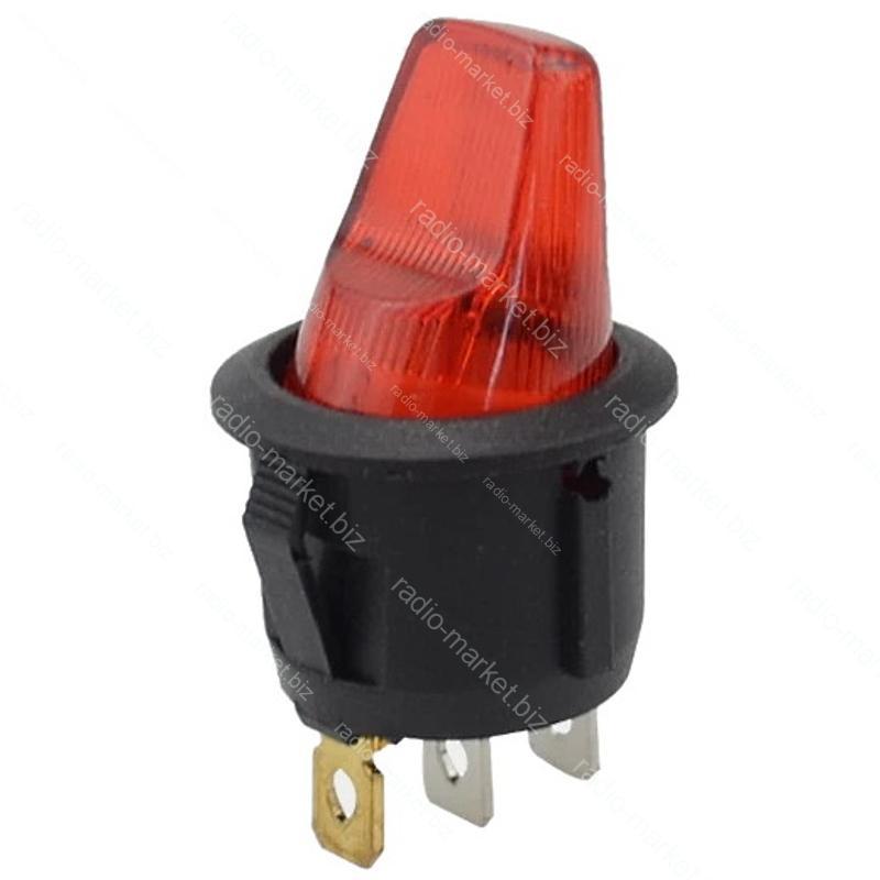 Вимикач KCD1-101N-10, червоний