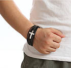 Браслет чоловічий шкіряний Secret Cross Silver, фото 9