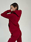 Жіночий спортивний костюм Nike Худі + Штани бордовий Комплект Найк весняний осінній, фото 4