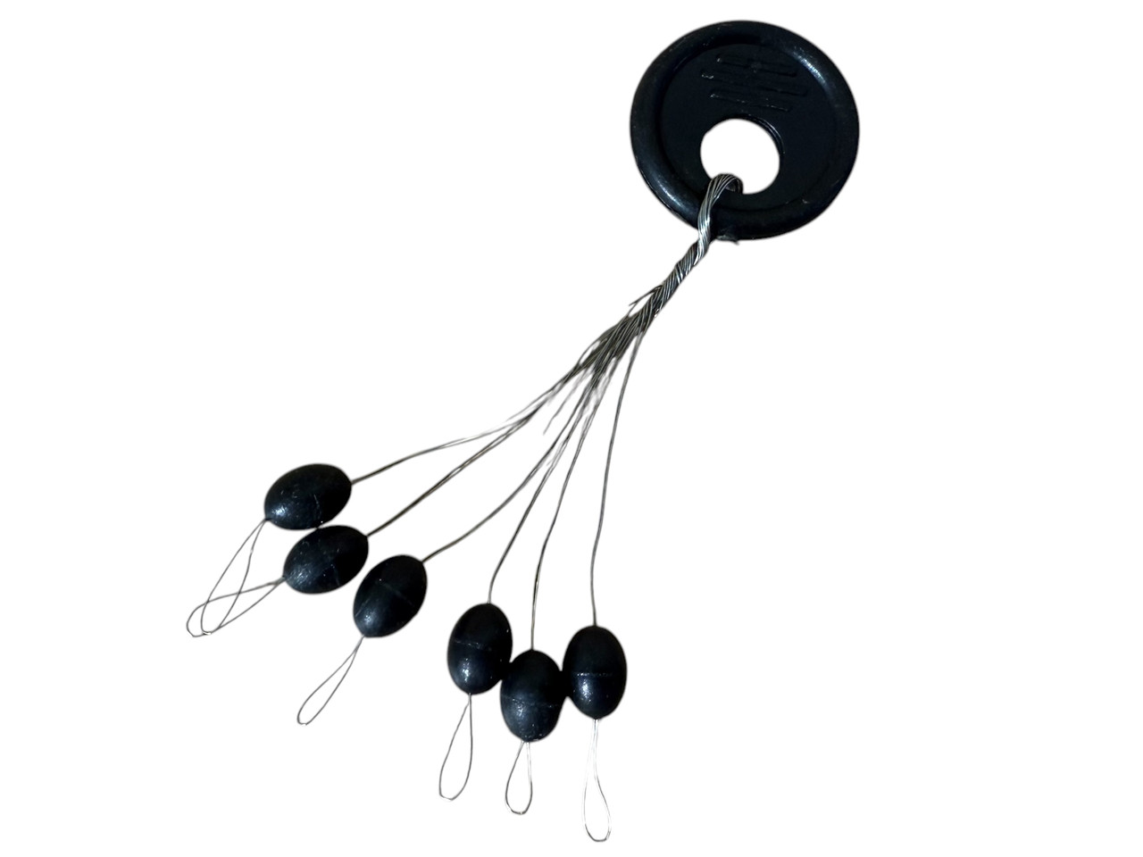 Стопор для жилки чорний XL 4х6mm (6шт\уп)