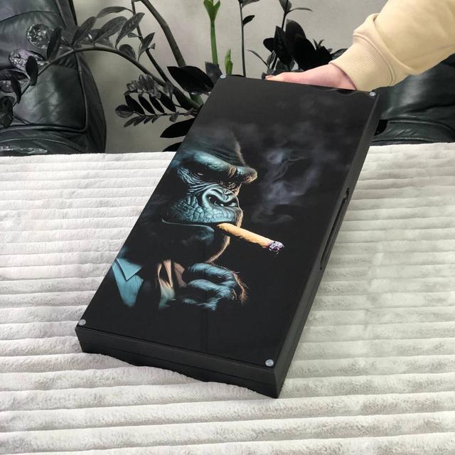 Нарди зі дерева та скла Горила