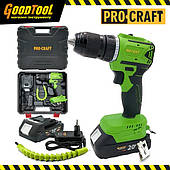 Акумуляторний шуруповерт Procraft PA18LiN (з 1 АКБ та ЗП)