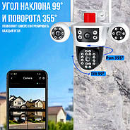 Вулична камера відеоспостереження на 2 об'єктиви 3L-V88-WIFI V380PRO, фото 5