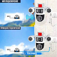Вулична камера відеоспостереження на 2 об'єктиви 3L-V88-WIFI V380PRO, фото 8