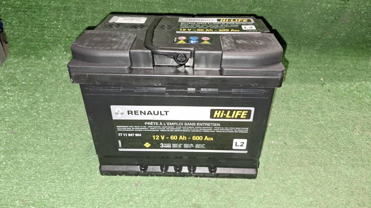 Оригінальний Акумулятор 60 Ah, 600А ( 7711947964 )  Renault Оригінал