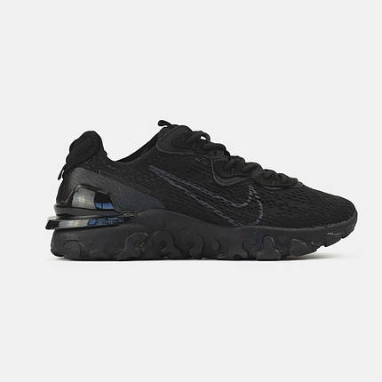 Чоловічі Кросівки Nike React Vision Triple Black / Найк Реакт Віжен Трипл Чорні, фото 1