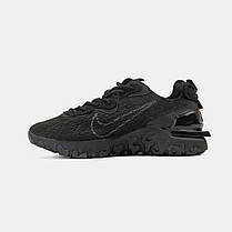 Чоловічі Кросівки Nike React Vision Triple Black / Найк Реакт Віжен Трипл Чорні, фото 3