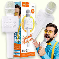 Бездротовий мікрофон з колонкою Hoco BK5 Cantando Bluetooth караоке мікрофон колонка, білий