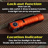 Налобний ліхтар Skilhunt ESKTE H200 (1100LM, Nichia 4500k High-Cri LED + Cree XP-E2 RED, IPX8, TIR, Магніт), фото 10