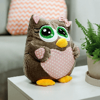 М'яка іграшка подушка «Сова» коричнева (36 см) C15403-4, фото 2