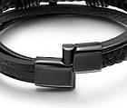 Браслет чоловічий шкіряний Secret Cross Dark, фото 4