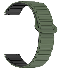Ремінець CDK для Realme Watch 2 Pro | 22mm Silicone Shaped Magnetic Band (018823) (green / black)