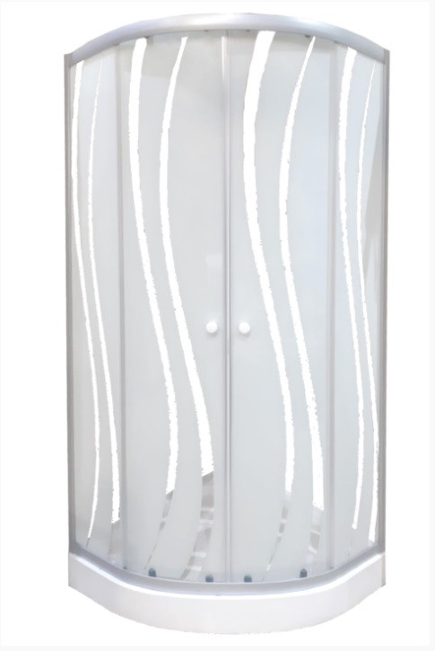 Душова кабіна KO&PO 7122 - 6 (90) 90х90х193 низький піддон, скло 4 мм з візерунком, фото 1