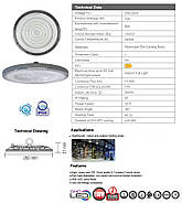 Cвітлодіодний cвітильник підвісний промисловий 100 Вт IP65 LED "AGORA-100", фото 5