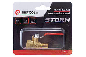 Кран кульовий повітряний Intertool 1/4" В x 12 мм (PT-1891)