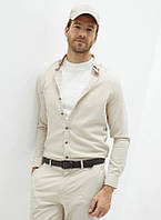 Бежева чоловіча сорочка LC Waikiki/ЛС Вайкікі з ґудзиком на комірі. фірмова Туреччина