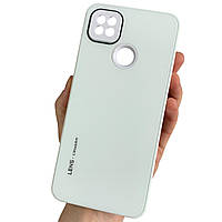 Чохол для Xiaomi Redmi 9C білий скляний із закритим модулем камери