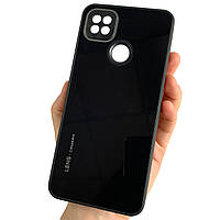 Чохол для Xiaomi Redmi 9C чорний скляний із закритим модулем камери