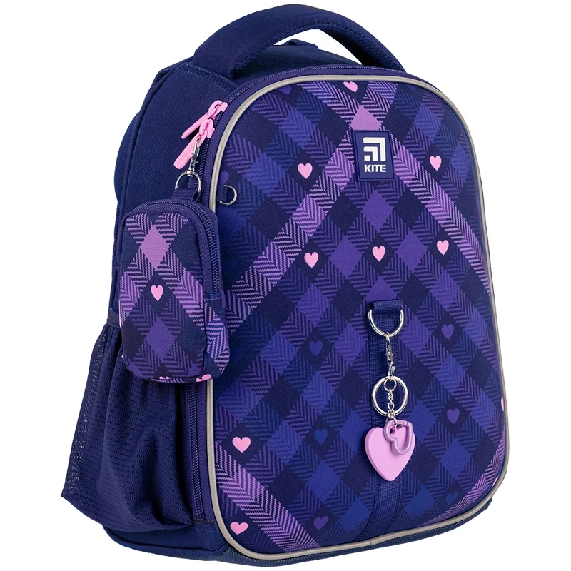 Рюкзак Kite Education каркасний Check and Hearts K24-555S-1