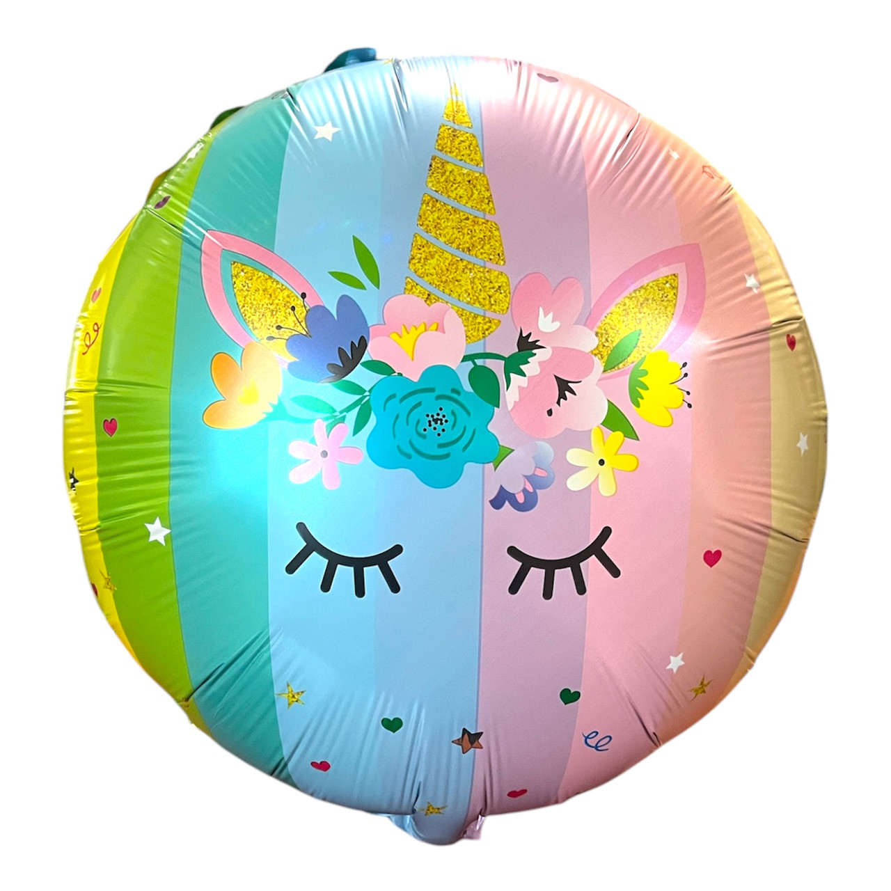 Повітряна фольгована куля Єдиноріг квітковий (54)