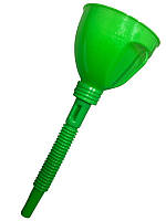 Лейка воронка пластмассовая универсальная для масла и авто мото жидкостей, с гибким наконечником