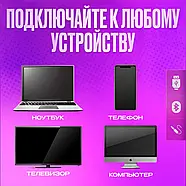 Переносна музична колонка на коліщатках з мікрофоном та пультом Bluetooch ZQS8211, фото 6