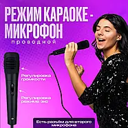 Переносна музична колонка на коліщатках з мікрофоном та пультом Bluetooch ZQS8211, фото 3