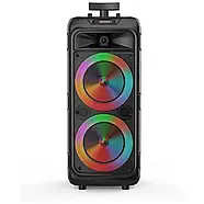 Переносна музична колонка на коліщатках з мікрофоном та пультом Bluetooch ZQS8211, фото 8