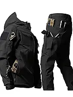 Тактичний Чорний Демісезонний костюм (водонепроникний, вітронепродувний) S