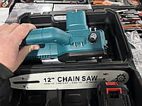 Ручна пила domotec CHAIN SAW 12 електрична ланцюгова акумуляторна пила 30 см шина, фото 5