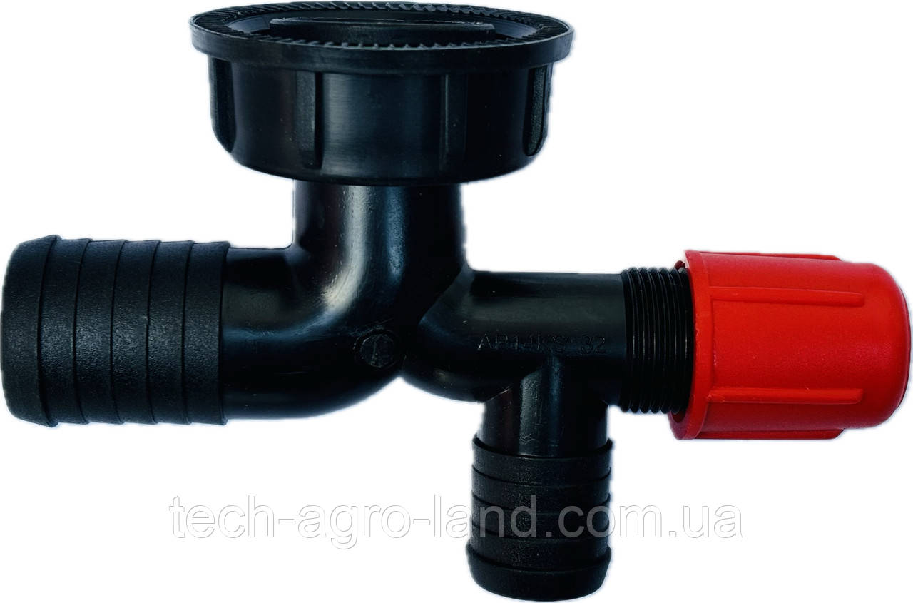 Кран зливний на фільтр обприскувача діаметр 25, 32, 40 Agroplast
