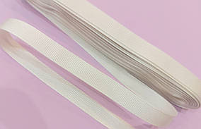 Тесьма лента репсовая Турция Стрічка репсова 1 см( 10 метрів) ейворі OZ-IS