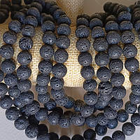 Бусини з лави 10 мм 38 шт 39 см