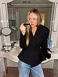 Піджак чорний жіночий 680 та, фото 2