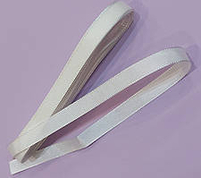 Тесьма лента репсовая Турция ( Дрібний рубчик)  Стрічка репсова 1 см( 10 метрів) айворі