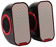 Комп'ютерні музичні колонки з мікрофоном та живленням від USB FT-188 6Вт, фото 2