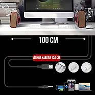 Комп'ютерні музичні колонки з мікрофоном та живленням від USB FT-188 6Вт, фото 7