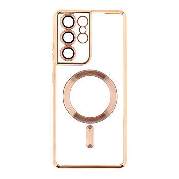 Чохол Wave TPU Metallic with Magsafe для Samsung Galaxy S21 Ultra (G998) Rose Gold