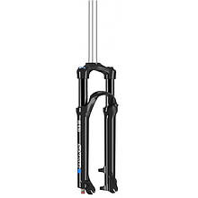 Вилка 27.5" Амортизаційна Suntour X1 AL 1-1/8" шток 255мм безрізьбова travel-100мм disc чорний (матовий)   32-LO (пошкодження ЛФП)