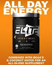 (термін по 01.25) Амінокислоти  + енергія Bodybuilding Signature ELITE Energy + BCAA 270 г (30 порц.) sour watermelon, фото 4