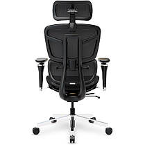 Ортопедичне офісне крісло для комп'ютера Mealux S4 Air Black спинка сітка / сидіння сітка, фото 5