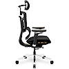 Ортопедичне офісне крісло для комп'ютера Mealux S4 Air Black спинка сітка / сидіння сітка, фото 7