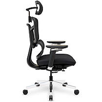 Ортопедичне комп'ютерне крісло для роботи Mealux S4 Air Fabric Black спинка сітка / сидіння тканина, фото 5