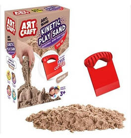 Кінетичний пісок коричневий Art Craft (500 г) (130*175*53 мм) "dede"