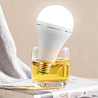 LED лампочка акумуляторна 7Вт (до 5 годин) в патрон Е27 / Аварійна лампа з акумулятором / Лед лампочка, фото 4