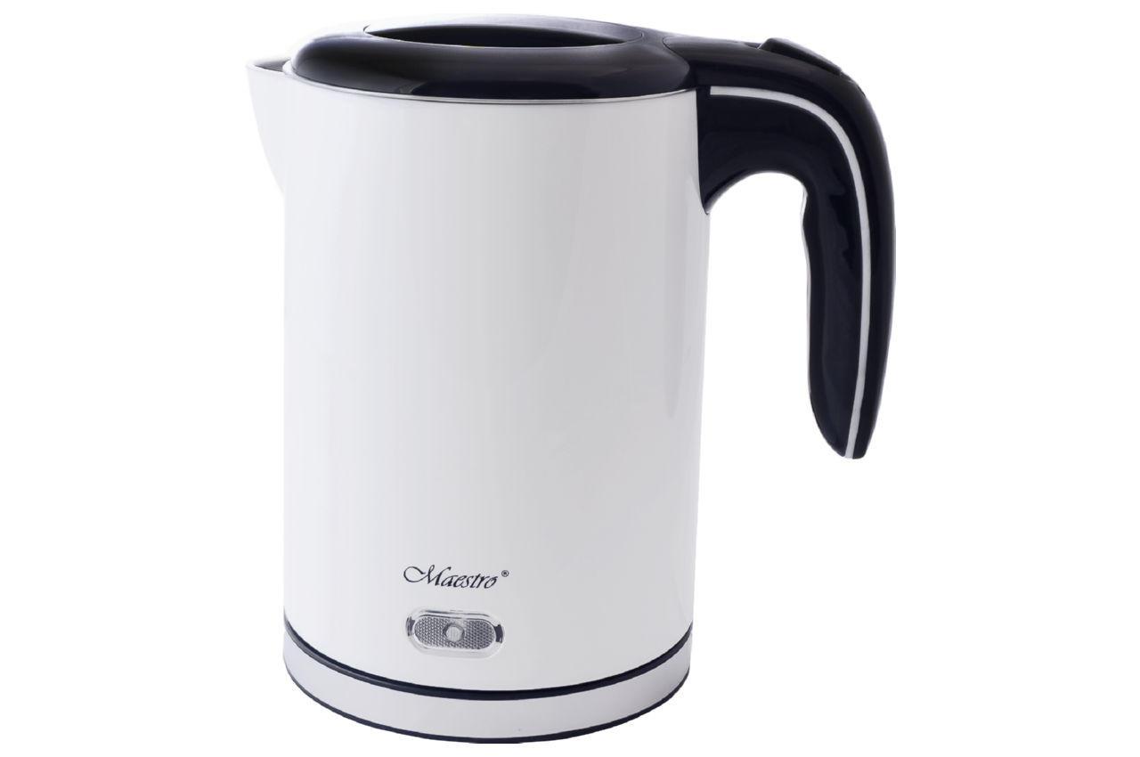 Електрочайник Maestro MR-030-BEIGE, 1,7 л, 2200 Вт з подвійним корпусом та захистом від опіків, білий
