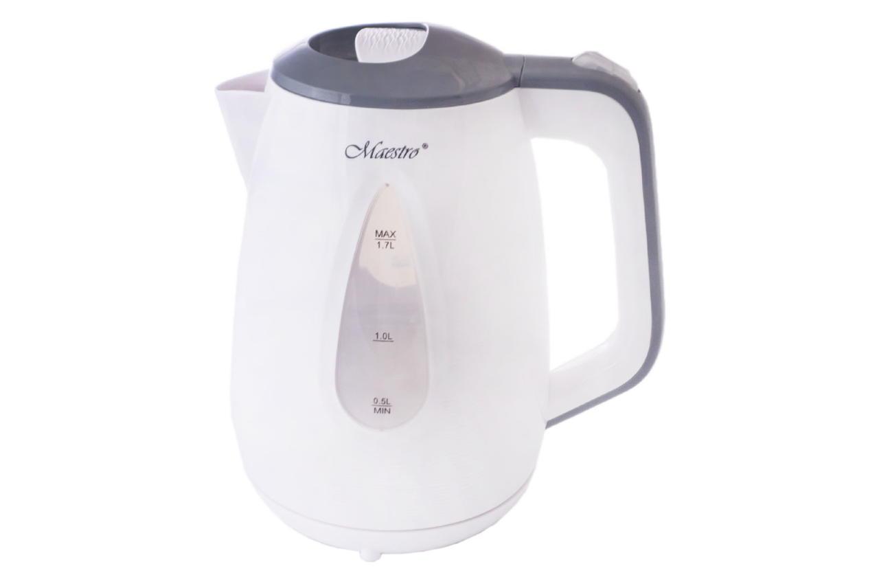Електрочайник Maestro MR-031-Grey 1,7 л, 2000 Вт, термостійкий пластиковий корпус, автоматичне вимкнення