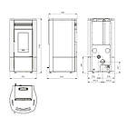 Камінопіч на гранулах із системою повітропроводів NORDICA Noris Plus tortora — 12 кВт, фото 5
