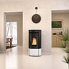 Безшумна пелетна піч-камін з повітропроводами NORDICA Noris Plus white — 12 кВт, фото 2