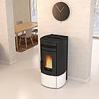 Безшумна пелетна піч-камін з повітропроводами NORDICA Noris Plus white — 12 кВт, фото 7